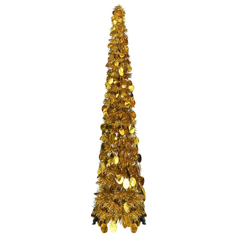 vidaXL 4' Gold Pop-up Artificial Christmas Tree Image