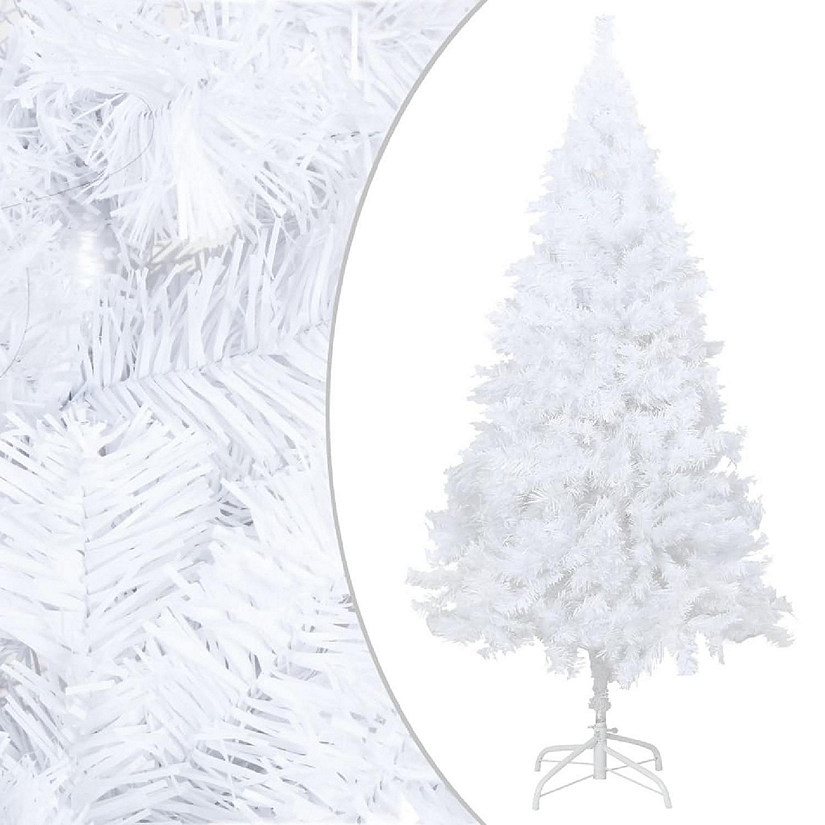 vidaXL 5' White Artificial Christmas Tree with Thick Branches