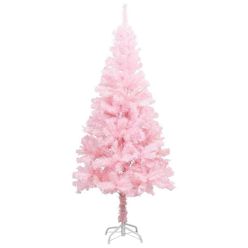 vidaXL 6' Pink Artificial Christmas Tree with Stand Image