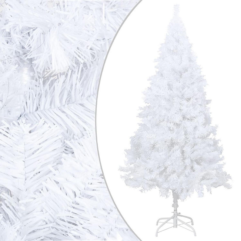 vidaXL 6' White Artificial Christmas Tree with Thick Branches Image