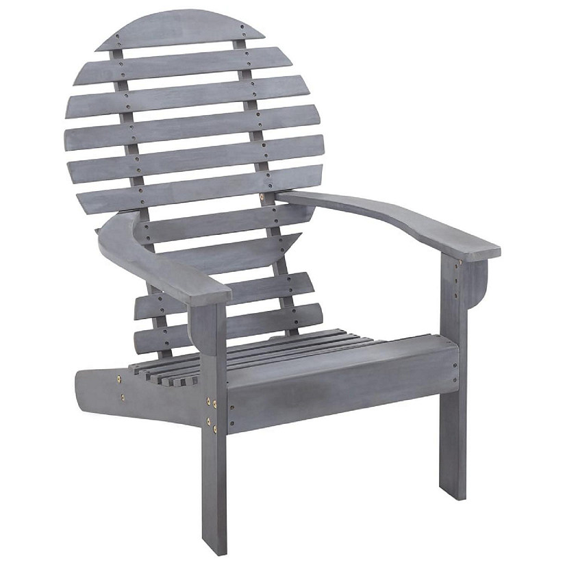 vidaXL Adirondack Chair Solid Acacia Wood Gray Image