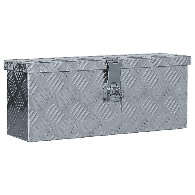 vidaXL Aluminum Box 19.1"x5.5"x7.9" Silver Image