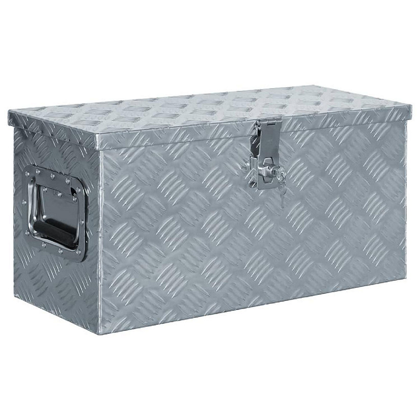 vidaXL Aluminum Box 24.2"x10.4"x11.8" Silver Image