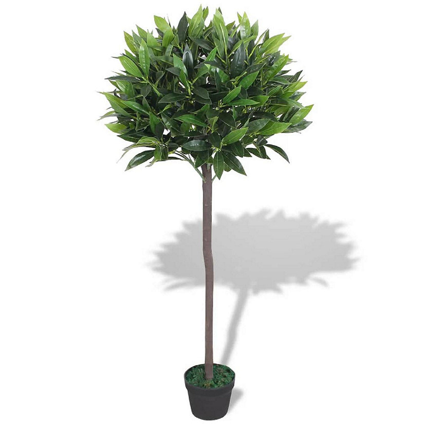 vidaXL Artificial Bay Tree Plant with Pot 49.2" Green Image