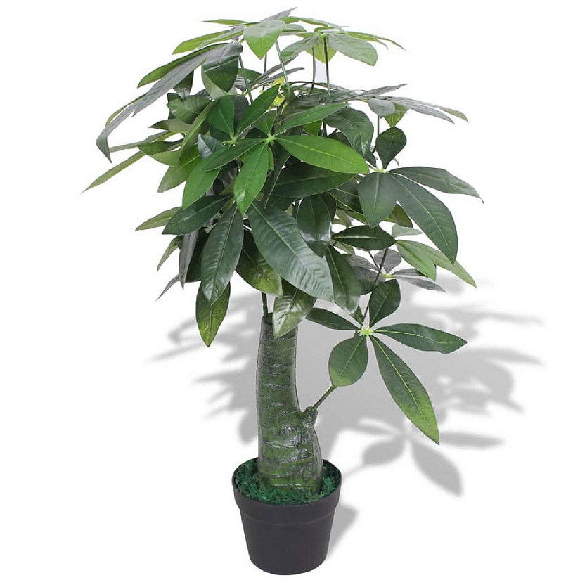 vidaXL Artificial Fortune Tree Plant with Pot 33.5" Green Image