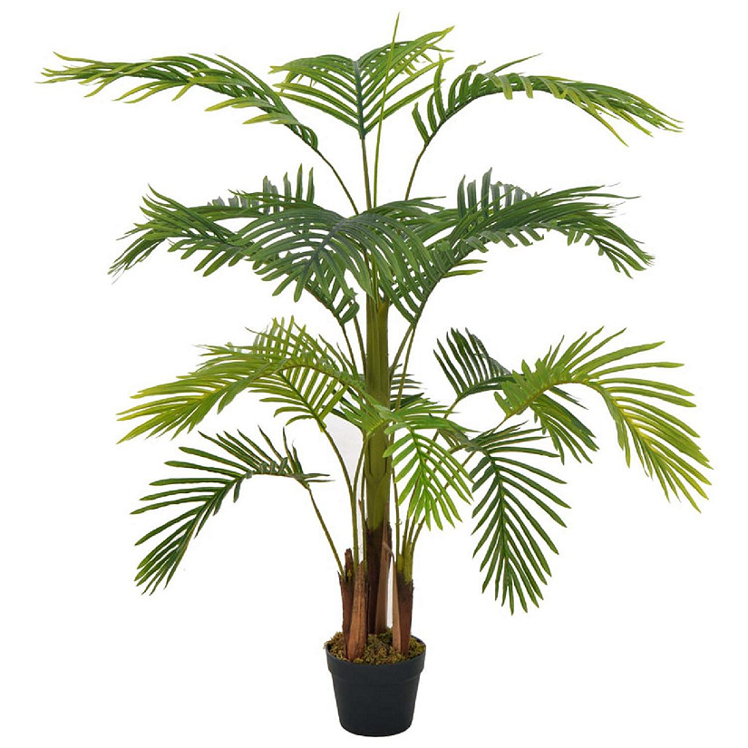 vidaXL Artificial Plant Palm with Pot Green 47.2" Image