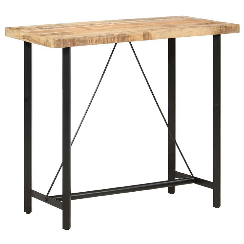 vidaXL Bar Table 47.2"x22.8"x42.1" Rough Mango Wood Image