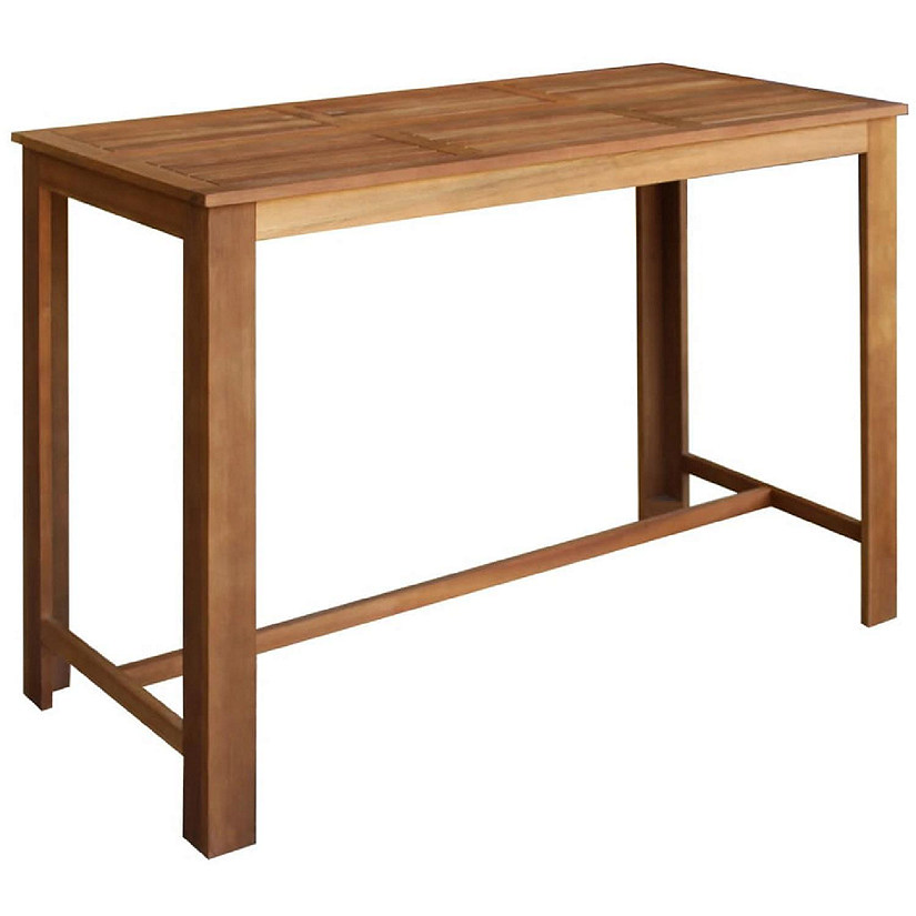 vidaXL Bar Table Solid Acacia Wood 59.1"x27.6"x41.3" Image