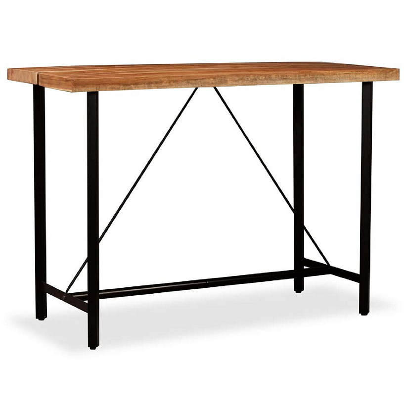 vidaXL Bar Table Solid Acacia Wood 59"x27.6"x42.1" Image