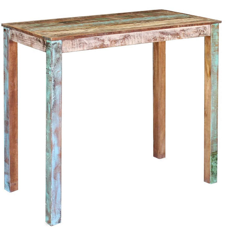 vidaXL Bar Table Solid Reclaimed Wood 45.3"x23.6"x42" Image