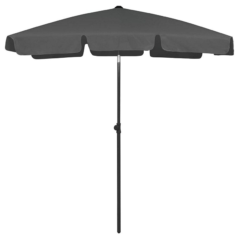 vidaXL Beach Umbrella Anthracite 70.9"x47.2" Image