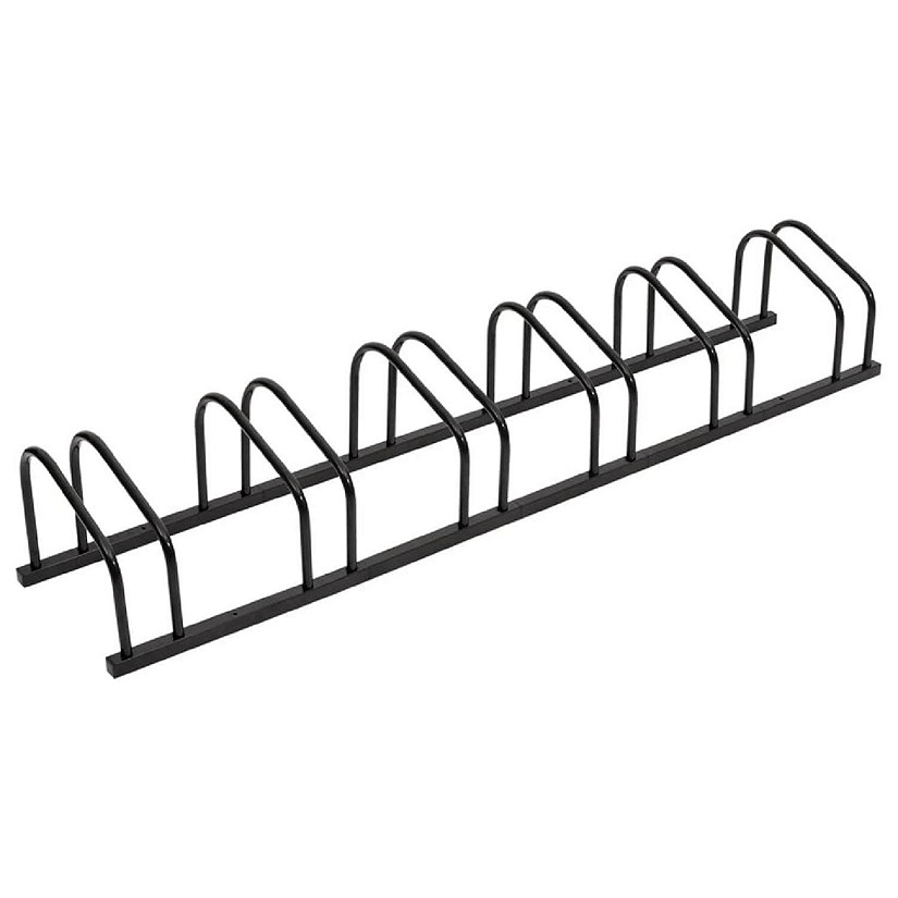 vidaXL Bike Rack for 6 Bikes Black Steel Image