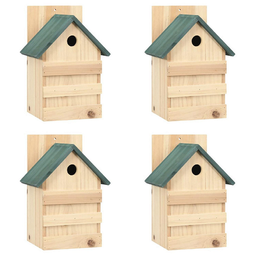 vidaXL Bird Houses 4 pcs 9.1"x7.5"x13" Firwood Image