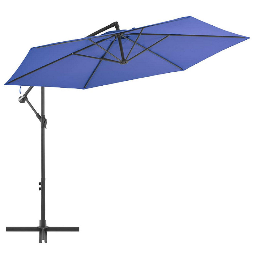vidaXL Cantilever Umbrella with Aluminum Pole 118.1" Blue Image