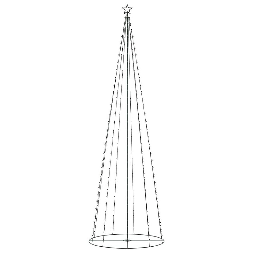 vidaXL Christmas Cone Tree with 330pc Warm White LED Lights Image