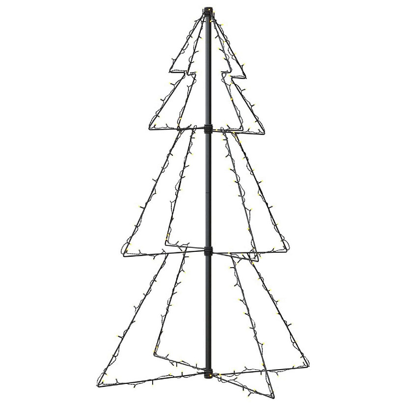 vidaXL Christmas Cone Tree with Warm White LED Lights Image