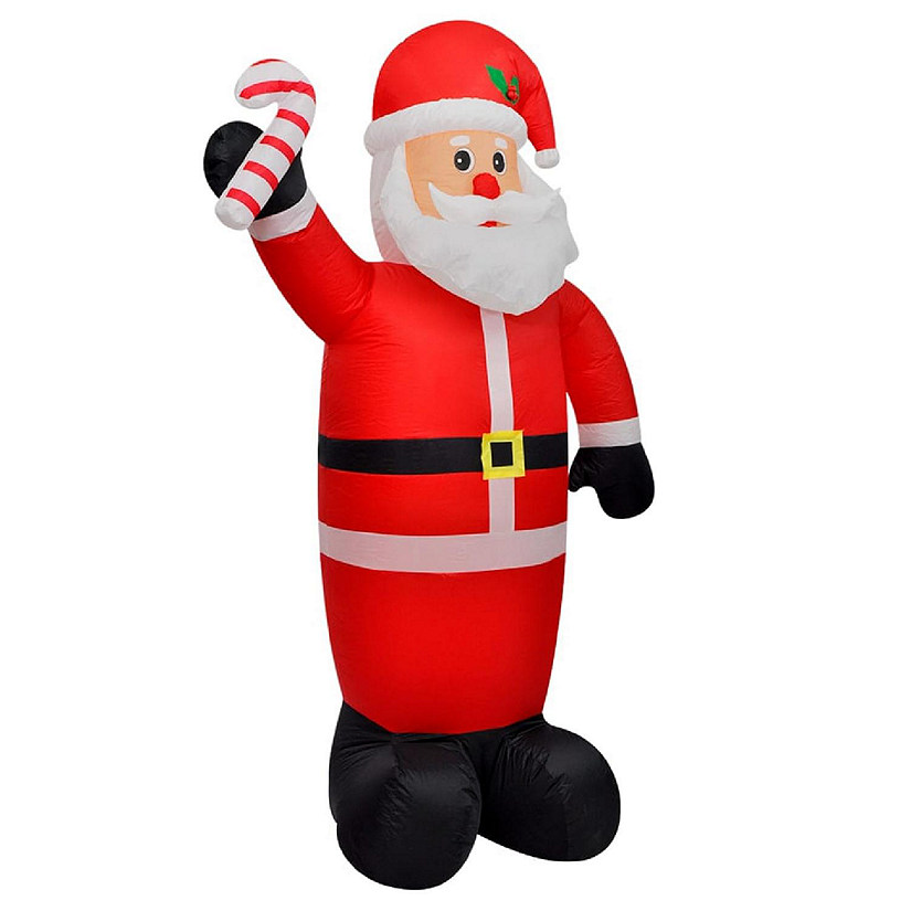 vidaXL Christmas Inflatable Santa Claus with LEDs 4 ft Image