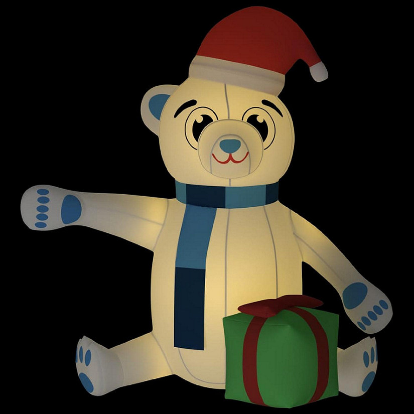 vidaXL Christmas Inflatable Teddy Bear LED 70.9" Image