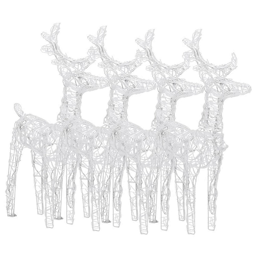 vidaXL Christmas Reindeers 4 pcs Blue 160 LEDs Acrylic Image