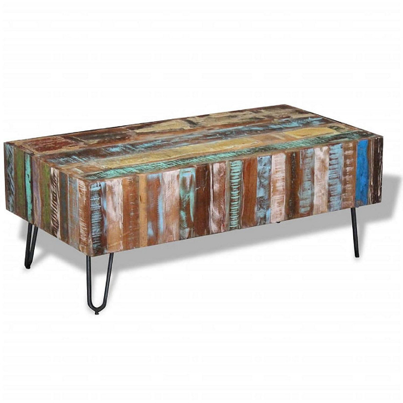vidaXL Coffee Table Solid Reclaimed Wood 39.4"x19.7"x15" Image