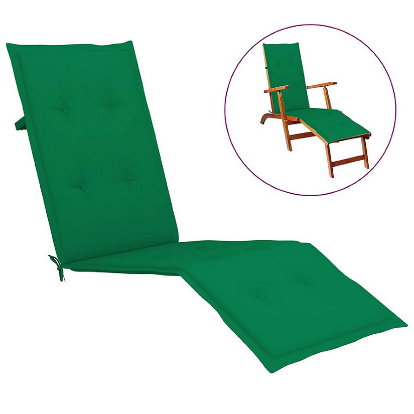 vidaXL Deck Chair Cushion Green (29.5"+41.3")x19.7"x1.2" Image