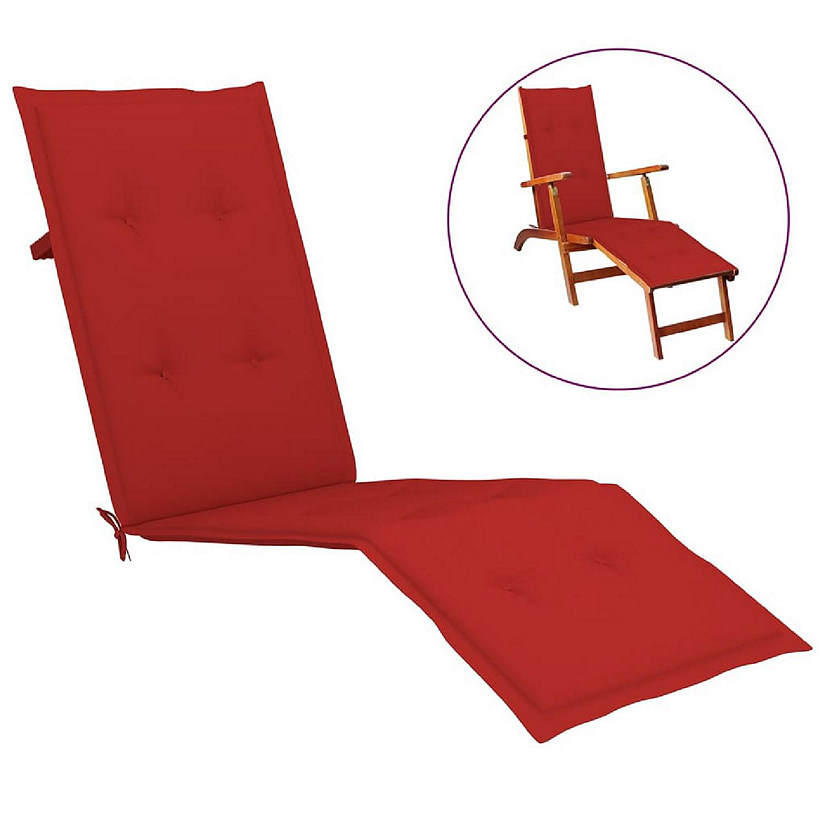 vidaXL Deck Chair Cushion Red (29.5"+41.3")x19.7"x1.2" Image