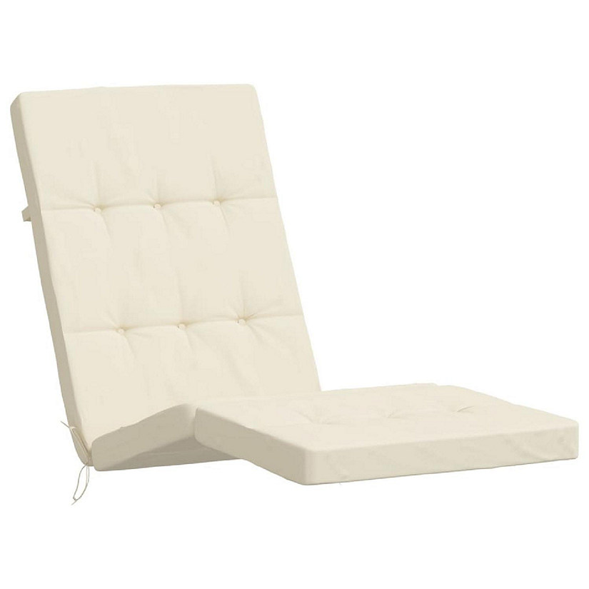 vidaXL Deck Chair Cushions 2 pcs Cream Oxford Fabric Image
