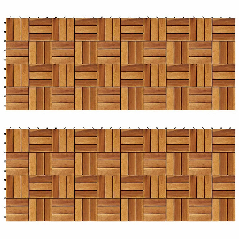 vidaXL Decking Tiles 11.8"x11.8" Acacia Set of 20 Image