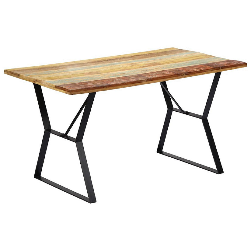 vidaXL Dining Table 55.1"x31.5"x29.9" Solid Reclaimed Wood Image