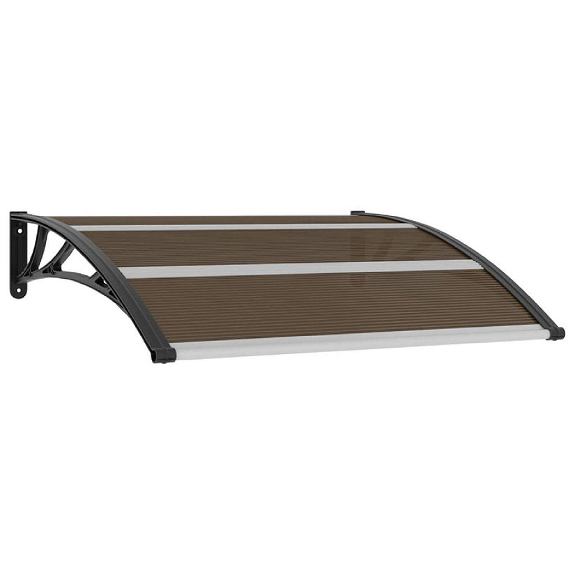 vidaXL Door Canopy Black 47.2"x39.4" PC
