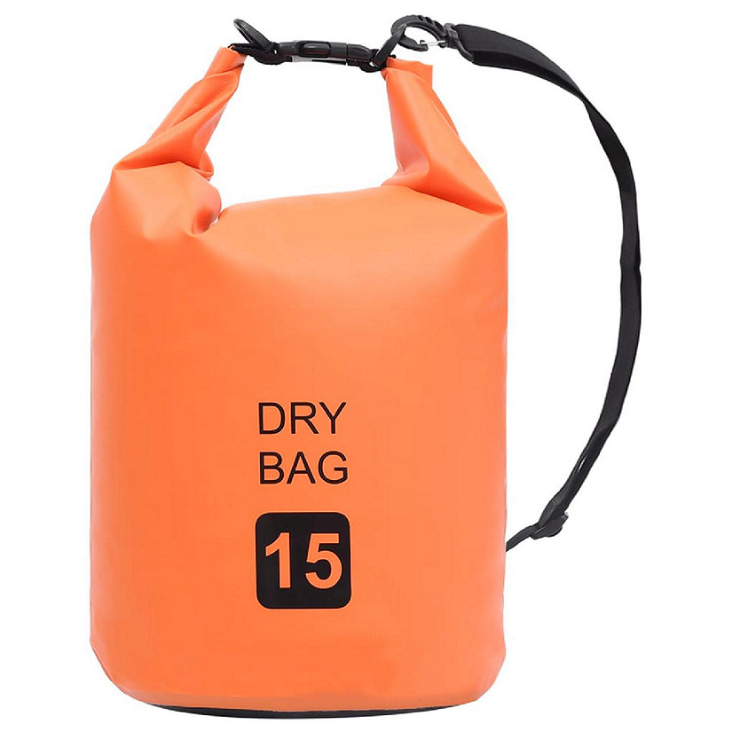 vidaXL Dry Bag Orange 4 gal PVC Image