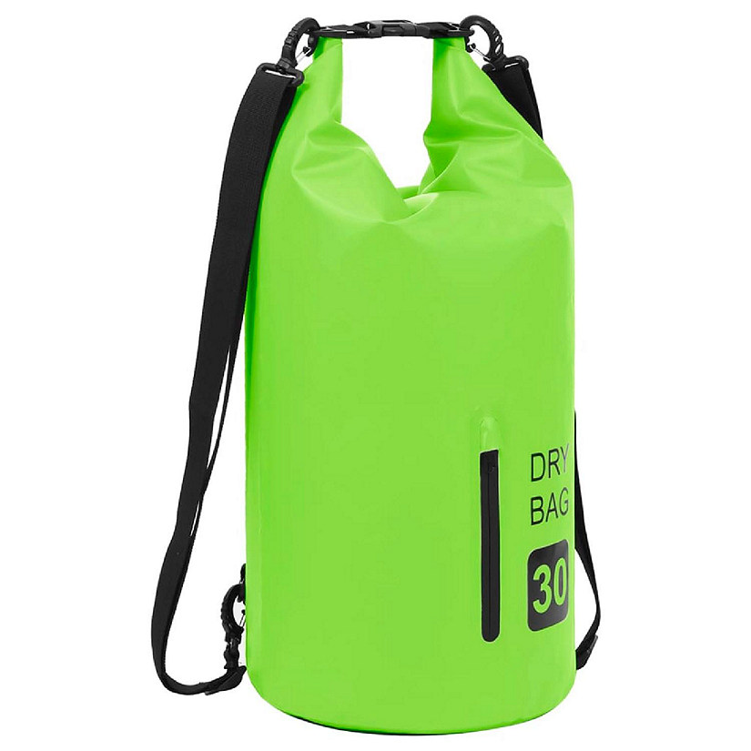 vidaXL Dry Bag with Zipper Green 7.9 gal PVC Image