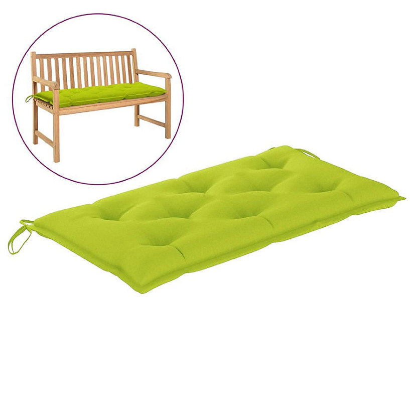 vidaXL Garden Bench Cushion Bright Green 39.4"x19.7"x2.8" Oxford Fabric Image