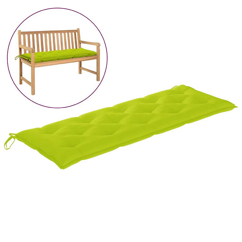 vidaXL Garden Bench Cushion Bright Green 59.1"x19.7"x2.8" Oxford Fabric Image