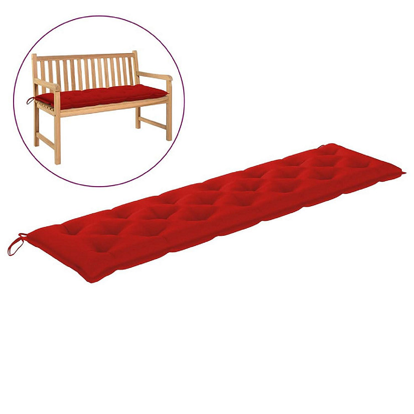 vidaXL Garden Bench Cushion Red 78.7"x19.7"x2.8" Oxford Fabric Image