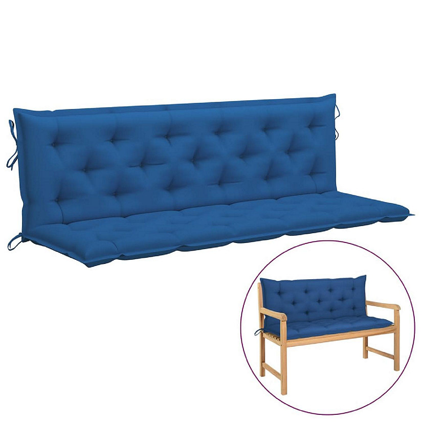 vidaXL Garden Bench Cushions 2pcs Blue 70.9"x19.7"x2.8" Oxford Fabric Image