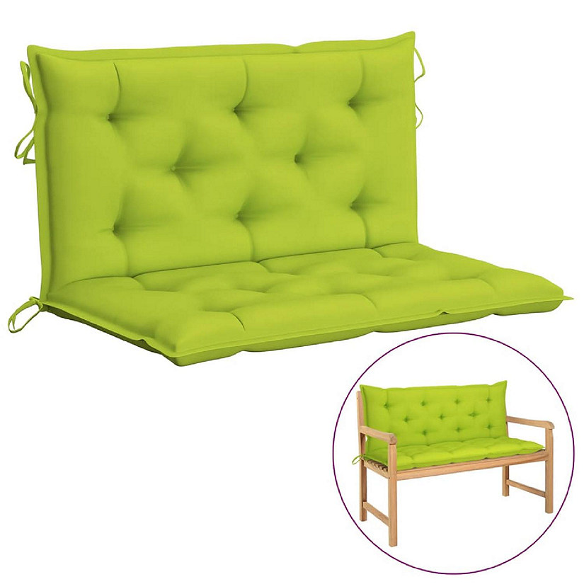 vidaXL Garden Bench Cushions 2pcs Bright Green 39.4"x19.7"x2.8" Oxford Fabric Image