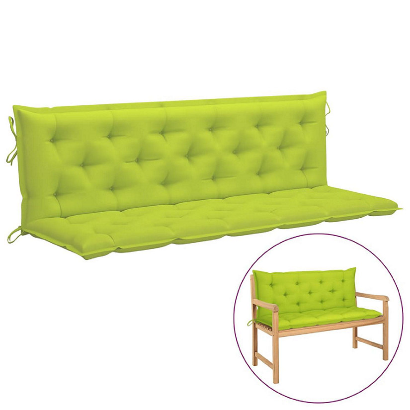 vidaXL Garden Bench Cushions 2pcs Bright Green 70.9"x19.7"x2.8" Oxford Fabric Image