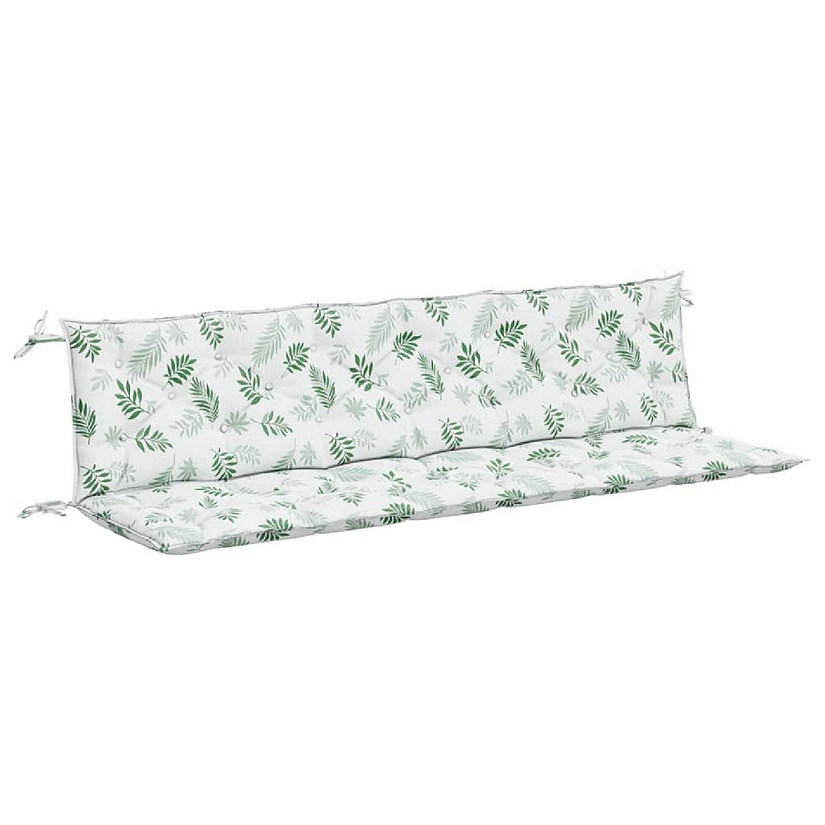 vidaXL Garden Bench Cushions 2pcs Leaf Pattern 78.7"x19.7"x2.8" Fabric Image