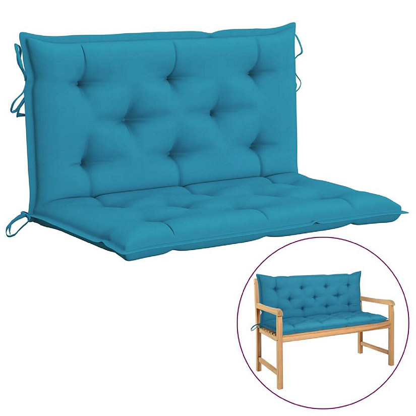 vidaXL Garden Bench Cushions 2pcs Light Blue 39.4"x19.7"x2.8" Oxford Fabric Image