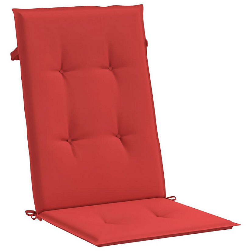 vidaXL Garden Highback Chair Cushions 2 pcs Red 47.2"x19.7"x1.2" Fabric Image