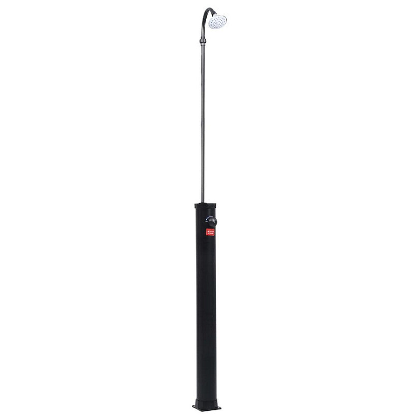 vidaXL Garden Solar Shower Black 84.6" 2.1 gal Image