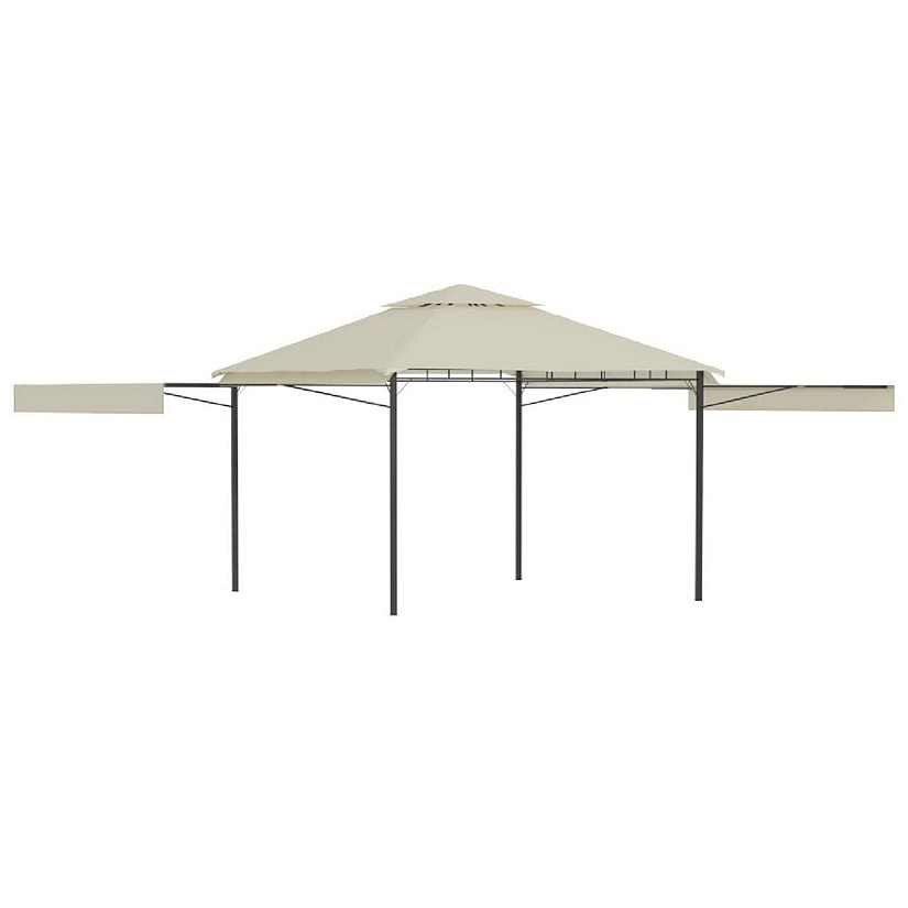 vidaXL Gazebo with Double Extended Roofs 9.8'x9.8'x9' Cream 0.6 oz/ft&#178; Image