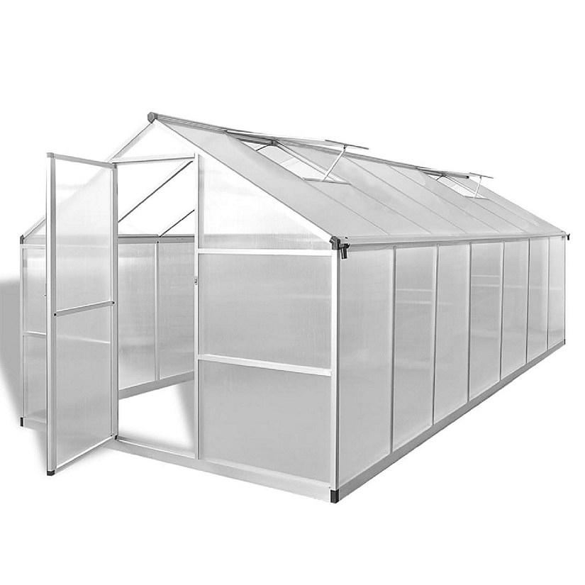 vidaXL Greenhouse Reinforced Aluminum 113.3 ft&#178; Image
