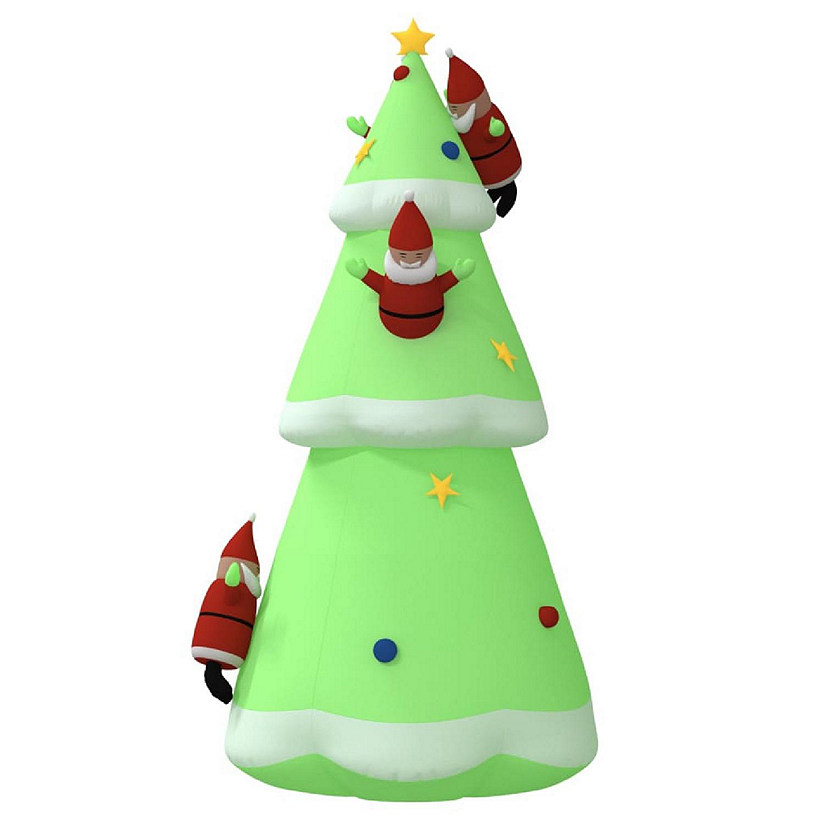 vidaXL Inflatable Christmas Tree with LEDs 196.9" Image