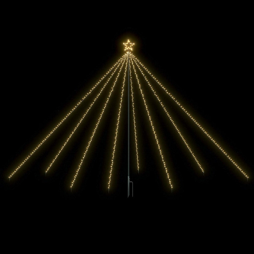 vidaXL LED Christmas Waterfall Tree Lights Indoor Outdoor 400 LEDs 8.2' Image
