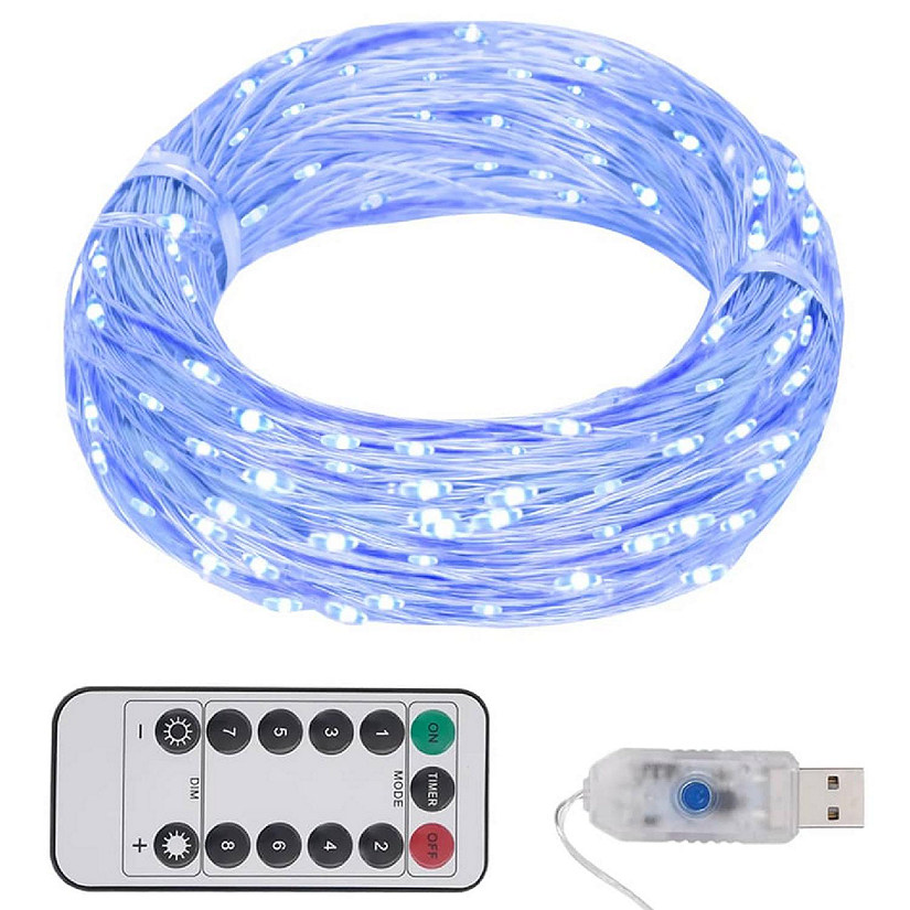 vidaXL LED String with 150 LEDs Blue 49.2' Image