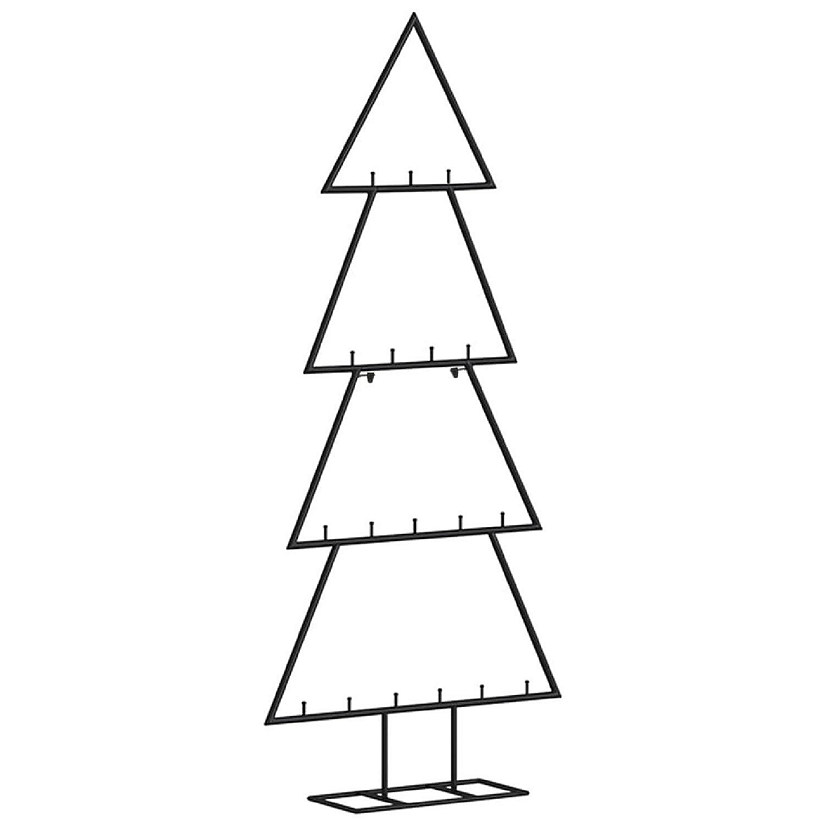 vidaXL Metal Christmas Tree for Decoration Black 35.4" Image