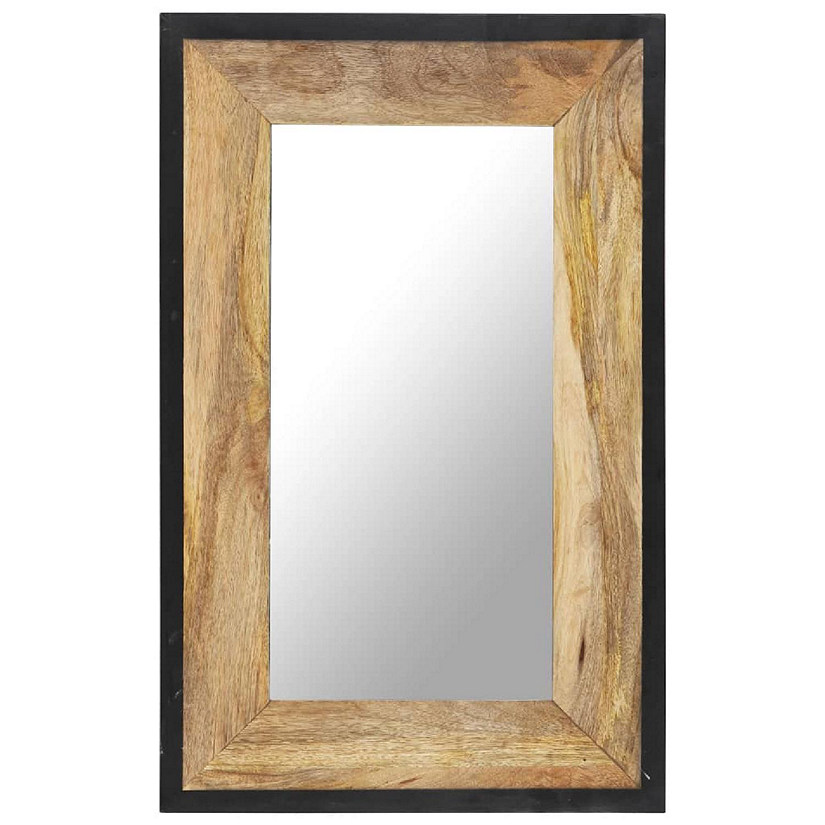 vidaXL Mirror 31.5"x19.7" Solid Mango Wood wooden mirror Image