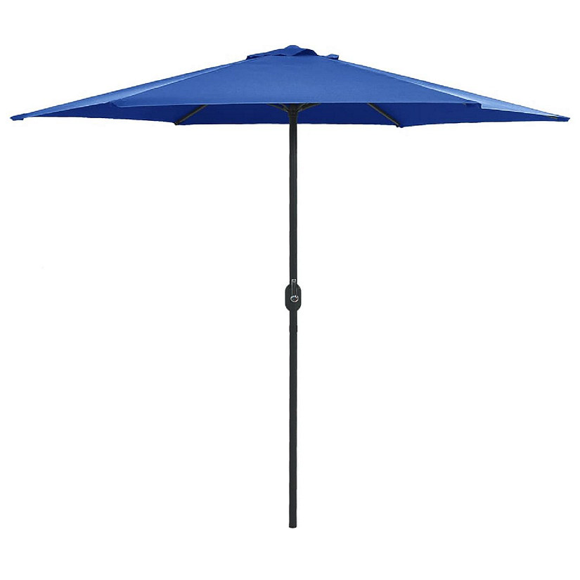 vidaXL Outdoor Parasol with Aluminum Pole 106.3"x96.9" Azure Blue Image